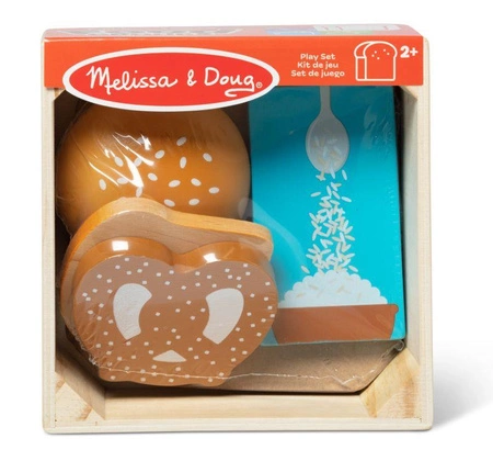 Drewniane jedzenie do zabawy Pieczywo i ziarna Melissa & Doug 95210 zabawa w sklep i gotowanie