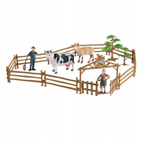 WOOPIE Zestaw Maszyn Rolniczych Rraktor Ciągnik Zagroda Mini Farma Osada Rolnicy