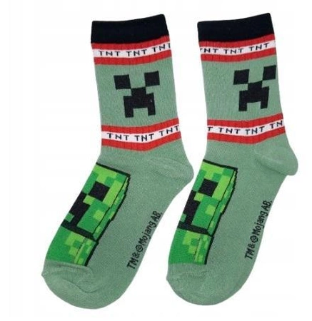 Minecraft kids socks TNT tri-pack (size: 35-38) / Minecraft skarpetki dziecięce TNT trójpak (rozmiar: 35-38)