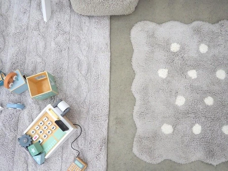 Dywan Bawełniany Mini Biscuit Pearl Grey 70x100 cm Lorena Canals