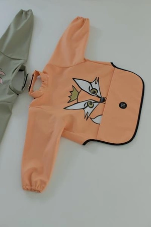 Baby Livia Śliniak z rękawkami Peach Lisek 302-13