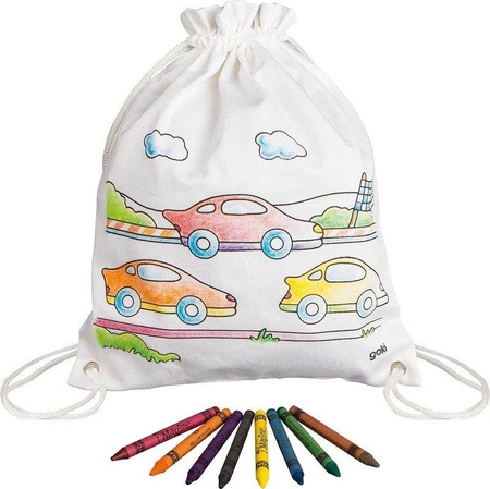 Bawełniana torba gimnastyczna do malowania Wyscig 58743-Goki, plecak dla dzieci