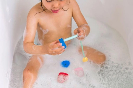 QUUT Klocki piankowe do nawlekania do kąpieli Beedi Hearts