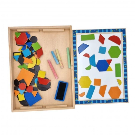 TOOKY TOY Dwustronna Tablica Magnetyczna Układanka Puzzle Kształty
