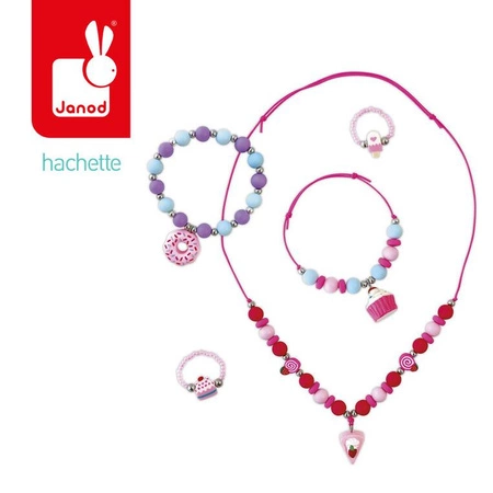 Janod Zestaw kreatywny do tworzenia biżuterii Słodkości 6+