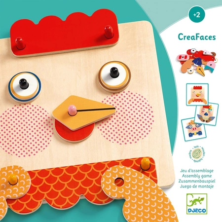 Drewniana układanka TWARZE DJ01676