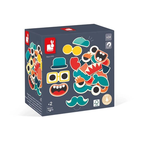 Magnesy mix and match Portrety 24 szt. 2+, Janod