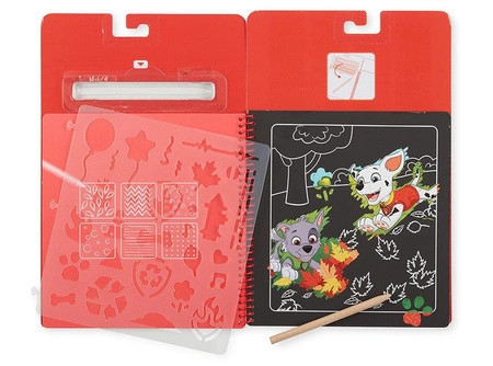 Zdrapywanki z rysikiem Psi Patrol Scratch Art Pad – Marshall Melissa and Doug 33261