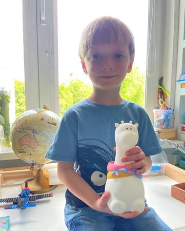 Żyrafa Lampka Silikonowa Biała Rabbit&Friends