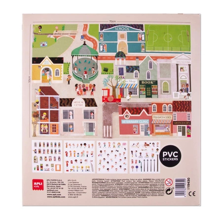 Plakat z naklejkami Apli Kids - Miasto