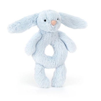 JellyCat - Króliczek Grzechotka Niebieski 18 cm