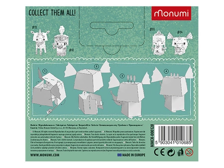 Kolorowanka 3D do składania Smok 4l+ MONUMI