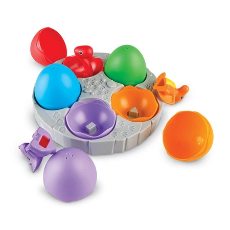 Sorter, Małe Dinozaury, Zestaw do Nauki Kolorów i Dopasowywania Kształtów, 16 szt.