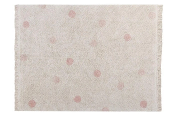 Lorena Canals Dywan bawełniany Hippy Dots Natural Vintage Nude 120 x 160 cm