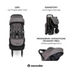 Easywalker Jackey Kompaktowy, samoskładający się wózek spacerowy z torbą transportową Marble Grey