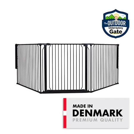 Baby Dan - Bramka ochronna zewnętrzna Carl Wide X, czarna