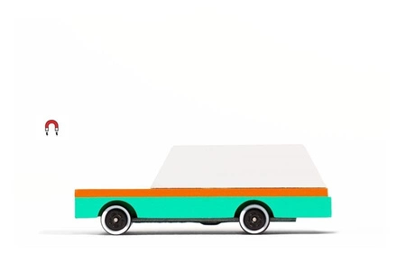 Candylab Samochód Drewniany Teal Wagon