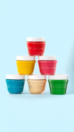 ChildGen, Naturalna ciastolina w słoiczkach - zestaw 6 kolorów