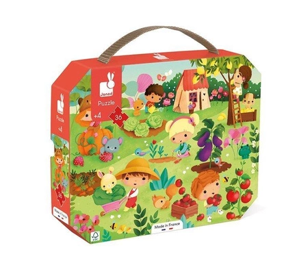 Puzzle w walizce Ogród 36 elementów 4+ Made in France, Janod