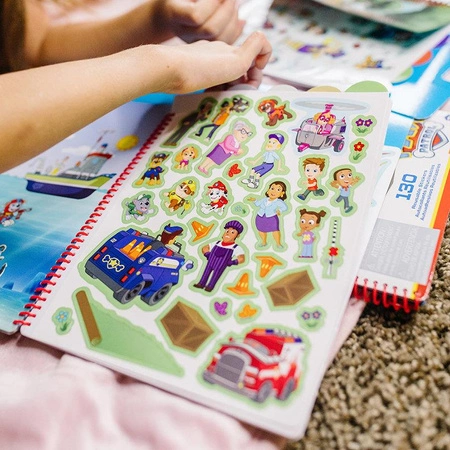 Naklejki wielorazowe Psi Patrol Restickable Stickers Flip-Flap Pad – Adventure Bay Melissa & Doug 33254