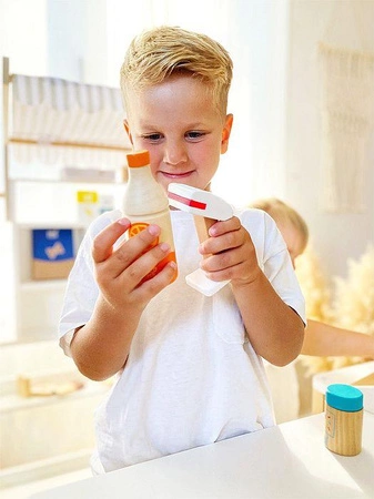 Drewniana kasa sklepowa dla dzieci z kalkulatorem Fresh Small Foot 12249-SF