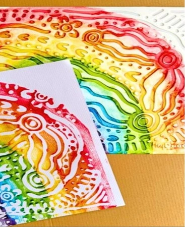 HeyDoodle Sensoryczna Mata Silikonowa 3D do Kolorowania Szept Wod