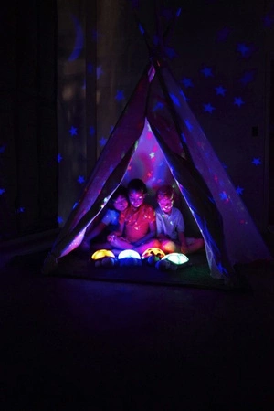 Cloud b® Twinkling Twilight Turtle™ Aqua - Lampka nocna z projekcją świetlną - Żółw niebieski