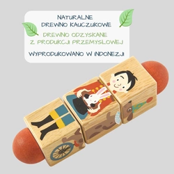 Drewniana układanka, twist - Akrobaci, Tender Leaf Toys