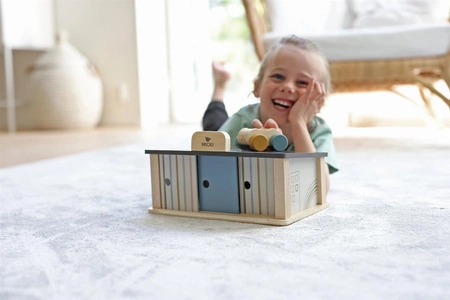 Garaż drewniany na autka samochodziki Micki