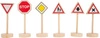 Drewniany zestaw znaków drogowych