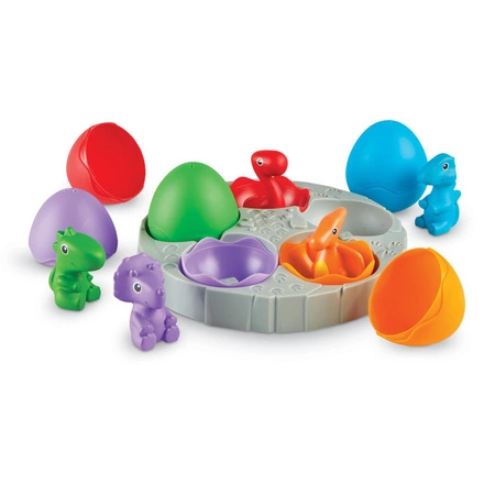 Sorter, Małe Dinozaury, Zestaw do Nauki Kolorów i Dopasowywania Kształtów, 16 szt.