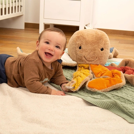 Zabawka rozwojowa Ośmiornica XXL szeleścik grzechotka gryzak lustro sigikid