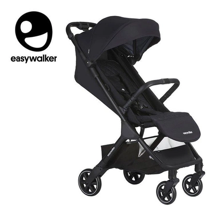 Easywalker Jackey Kompaktowy, samoskładający się wózek spacerowy z torbą transportową Shadow Black