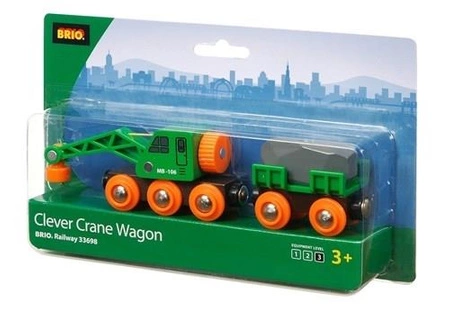 BRIO World Kolejowy Wagon Dźwigowy