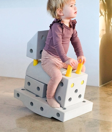 MODU Dreamer kit 12in1 – Kreatywne klocki rozwijające motorykę dużą, żółty