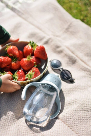 Beaba Bidon niekapek ze słomką tritanowy 300 ml Mineral grey