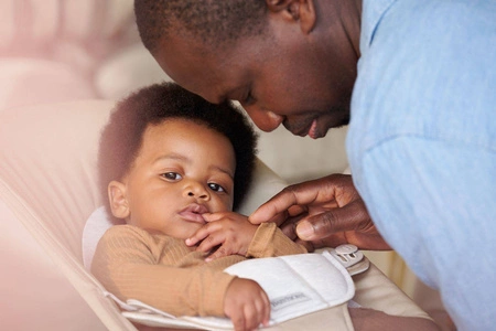 BABYBJORN - leżaczek BALANCE SOFT COTTON/JERSEY - Beż/Szary