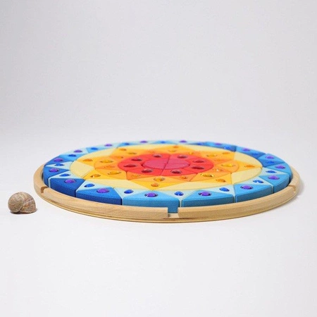 Układanka z kryształkami Mandala błyszcząca, średnica 44 cm, kolorowa, 3+, Grimm's