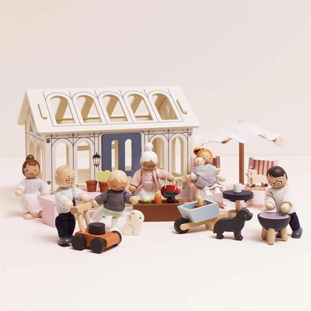 Drewniana oranżeria zestaw, domek dla lalek, zabawka dla dzieci, Le Toy Van
