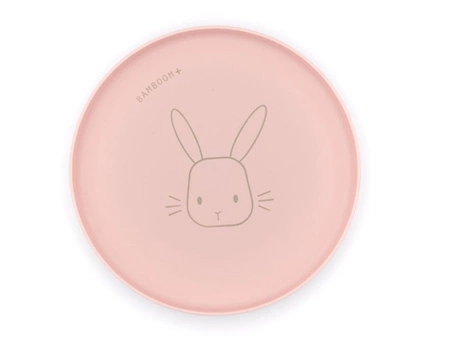 Komplet naczyń dla dzieci z Bioplastiku Różowy BAMBOOM