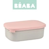 Beaba Lunchbox ze stali nierdzewnej konfigurowalny z silikonową pokrywką i osłoną Powder Pink