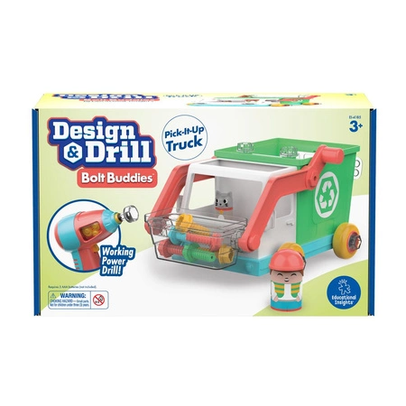 Ciężarówka do złożenia, Wkrętarka dla dzieci, Zestaw edukacyjny - Design & Drill