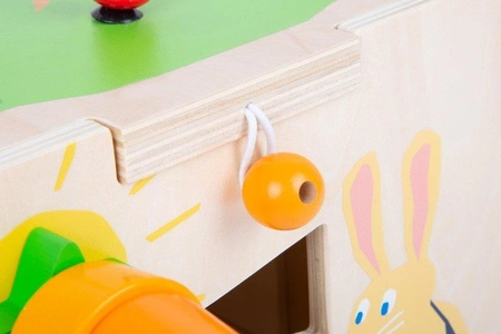 Drewniana kostka edukacyjna Królik z marchewką 11732- Small Foot, zabawki motoryczne