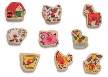 Pieczątki i układanka 2 w 1 farma