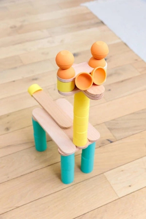 OPPI Kreatywny zestaw konstrukcyjny Stix 60 elementów 2+