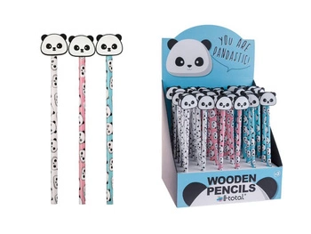 Display 36 szt. Drewniany ołówek z pandą