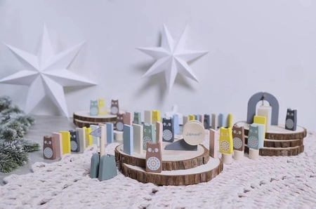 Drewniane domino Sweet Cocoon 100 elementów, Janod