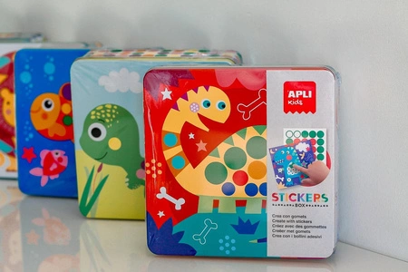 Zestaw kreatywny z naklejkami Apli Kids - Lew