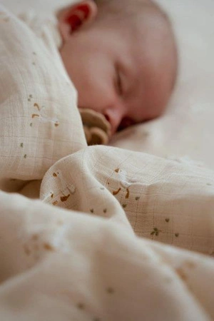 Little Dutch Otulacz muślinowy 120x120 cm Blueberry Leaves