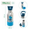 LILLIPUTIENS Bidon 600 ml ze stali nierdzewnej ze słomką Super Nosorożec Marius